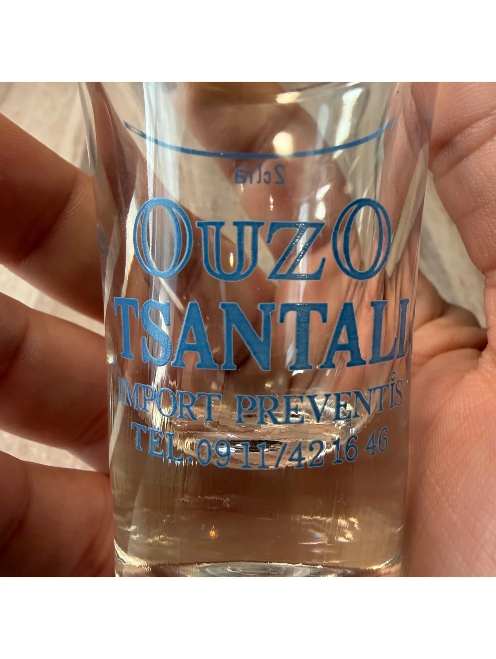 Ouzo Tsantali Shot Glass 2 clra 2.5